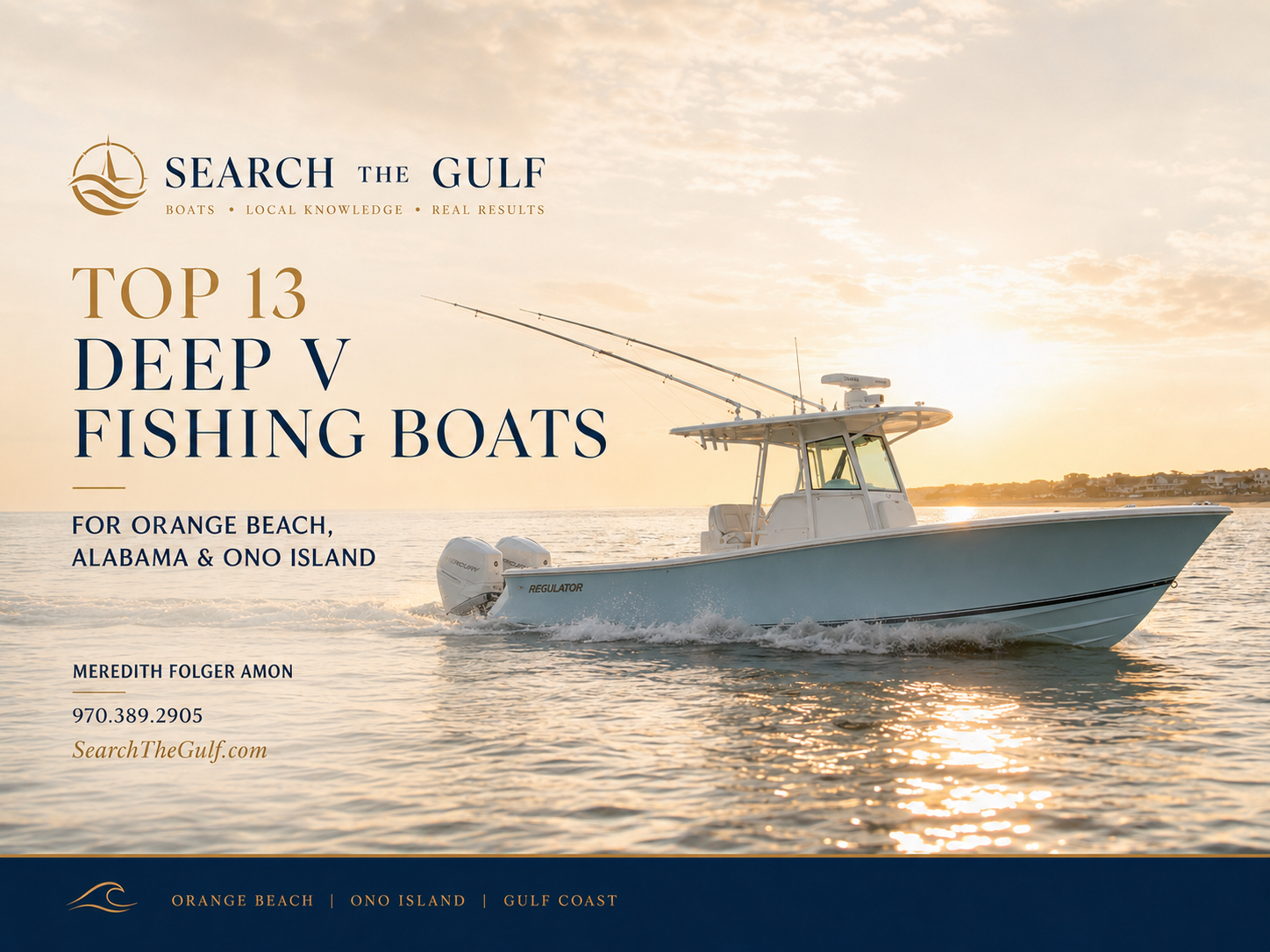 Deep V-Hull Fishing Boats Orange Beach Alabama Ono Island